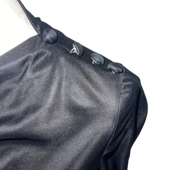 California West Set Vintage 1970s Womens Blouse Size Small Black Open Sleeve - Picture 6 of 8